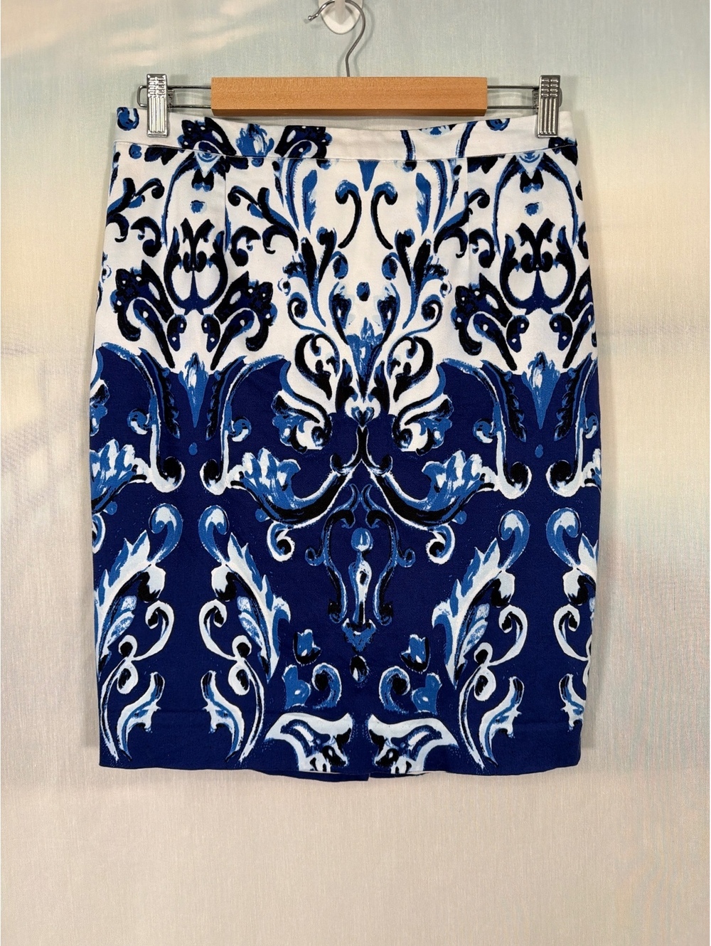 Cleo Petites Damask Scroll Print Skirt Women's Size 10